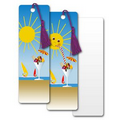 PET Bookmark w/ 3D Lenticular Images of Animated Tropical Sun (Blank)